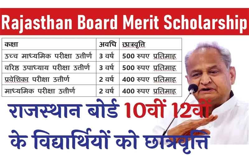 आरबीएसई बोर्ड मेरिट स्कॉलरशिप