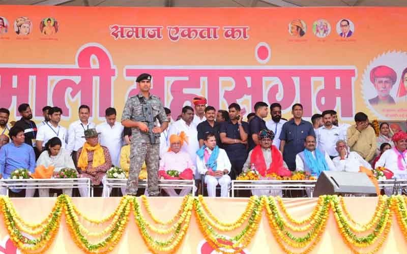 माली महासंगम में समाज का शक्ति प्रदर्शन, 12 फीसदी आरक्षण के लिए भरी हुंकार