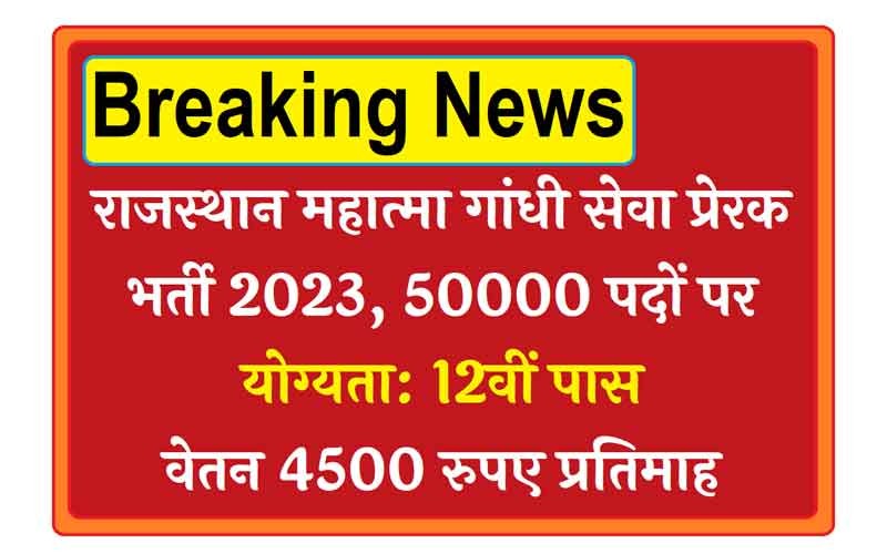 राजस्थान महात्मा गांधी सेवा प्रेरक भारती 2023