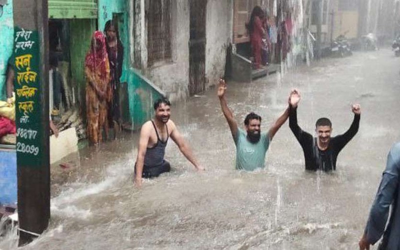 17 जिलों में मेघ मल्हार... भीलवाड़ा के बीगोद में डेढ़ घंटे में साढ़े पांच इंच बारिश