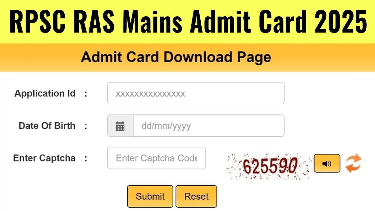 RPSC RAS Mains Admit Card 2025: डाउनलोड लिंक और जानकारी