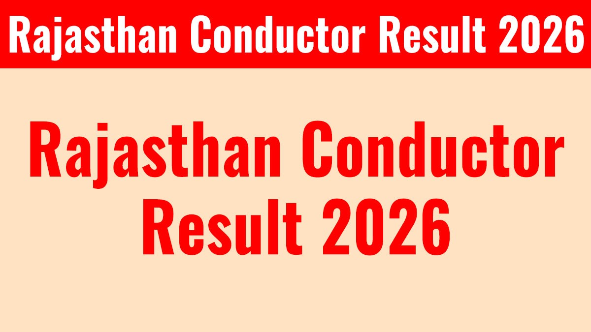 Rajasthan Conductor Result 2026