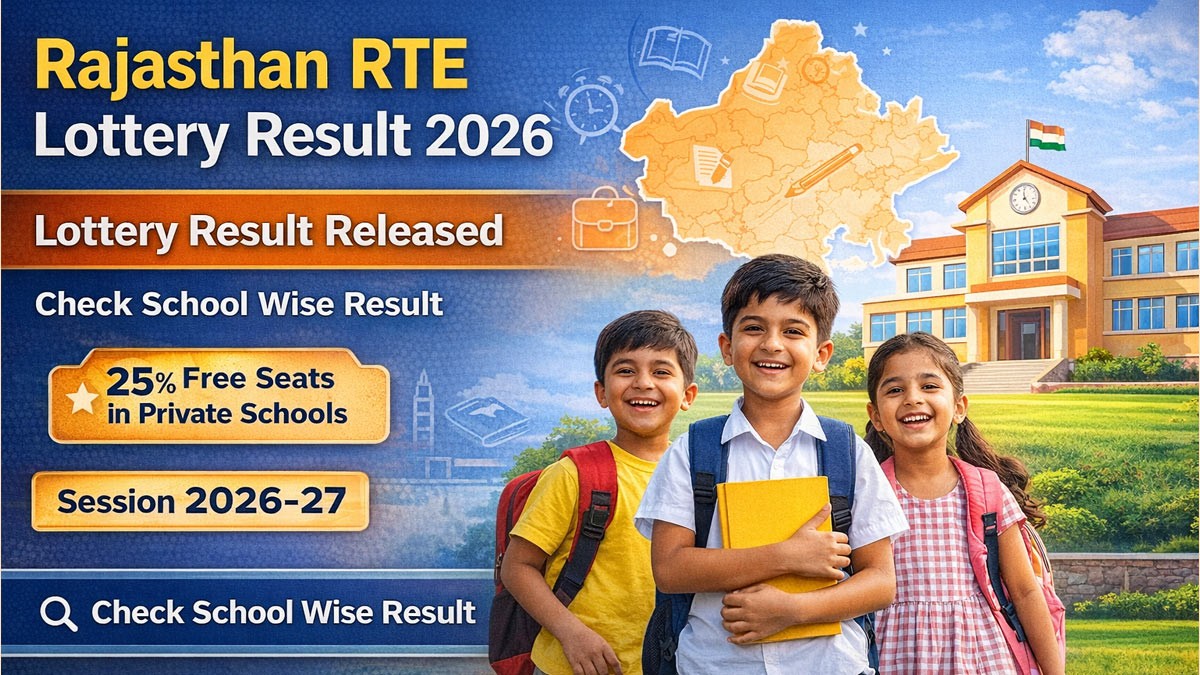 Rajasthan RTE Lottery Result 2026: आरटीई स्कूल एडमिशन लॉटरी रिजल्ट जारी