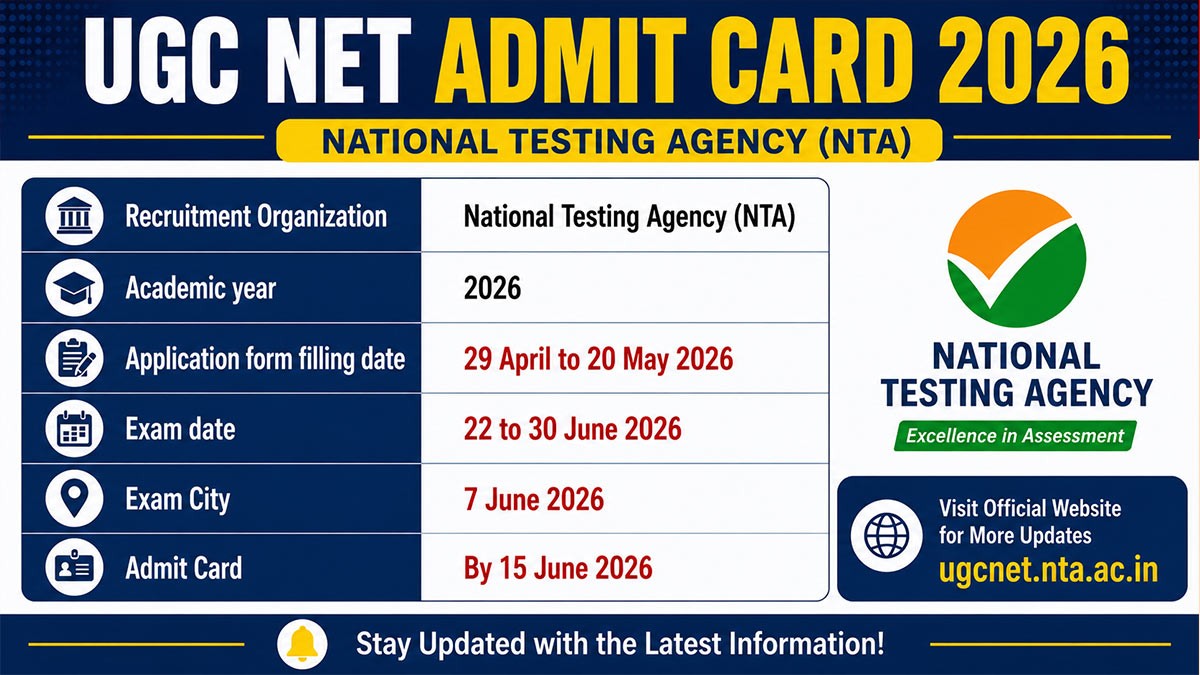 UGC NET Admit Card 2026 Release Date, Exam City Slip & Hall Ticket Download