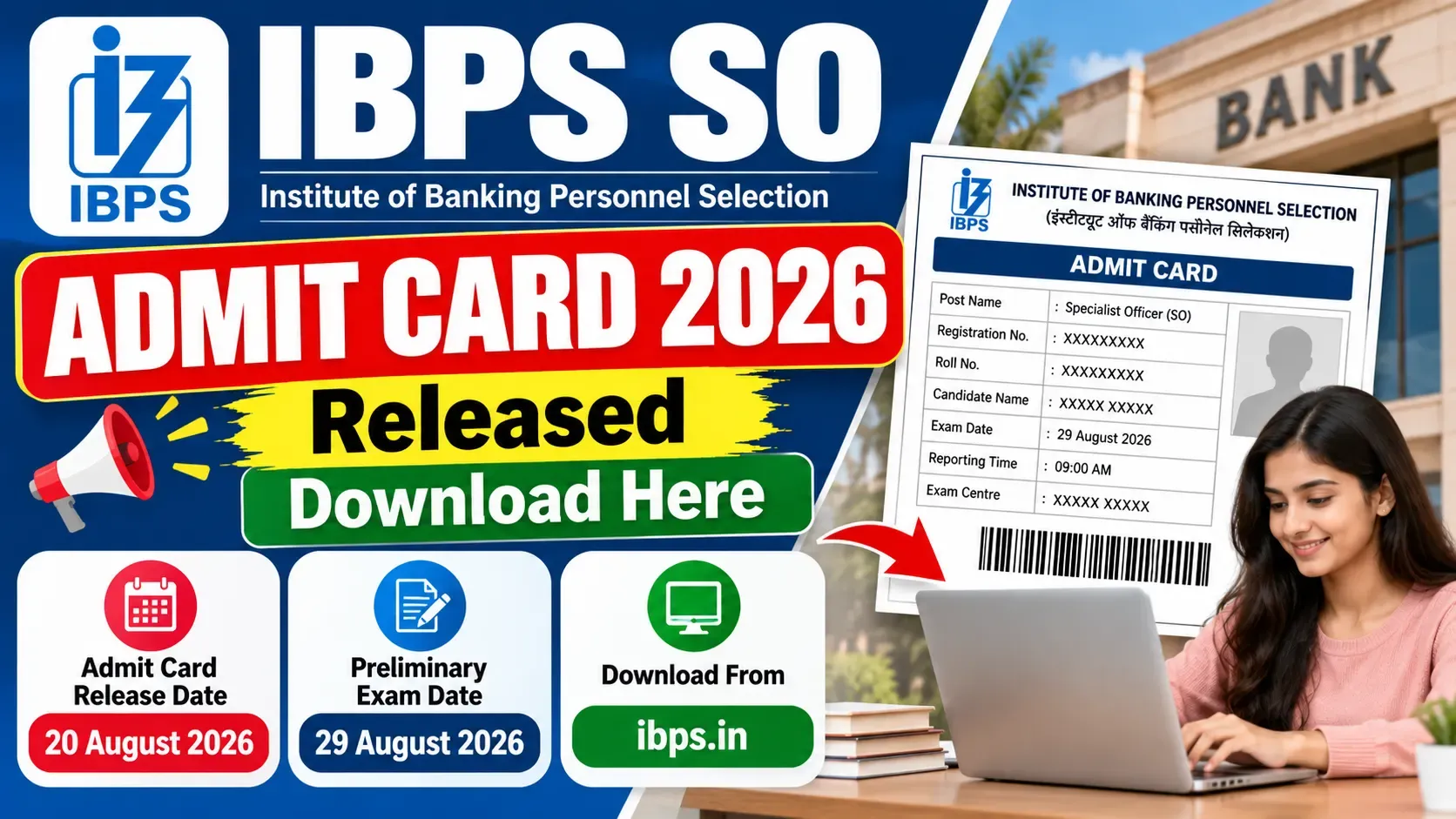 IBPS SO Admit Card 2026 Released, Download Here
